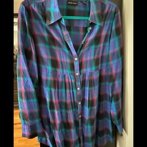 Plaid tunic shirt